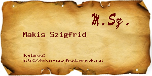 Makis Szigfrid névjegykártya